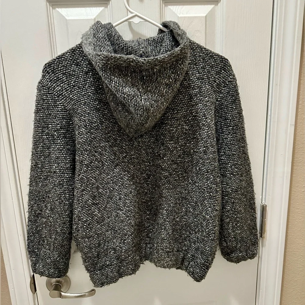 Zara Knitwear full-zip gray hooded jacket kids size 8/9